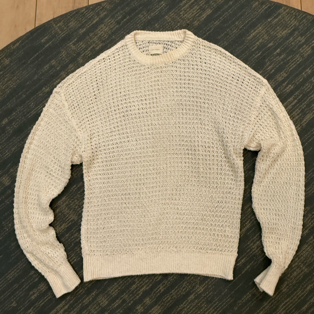 Aime Leon Dore Eyelet Sweater color Cream size XL